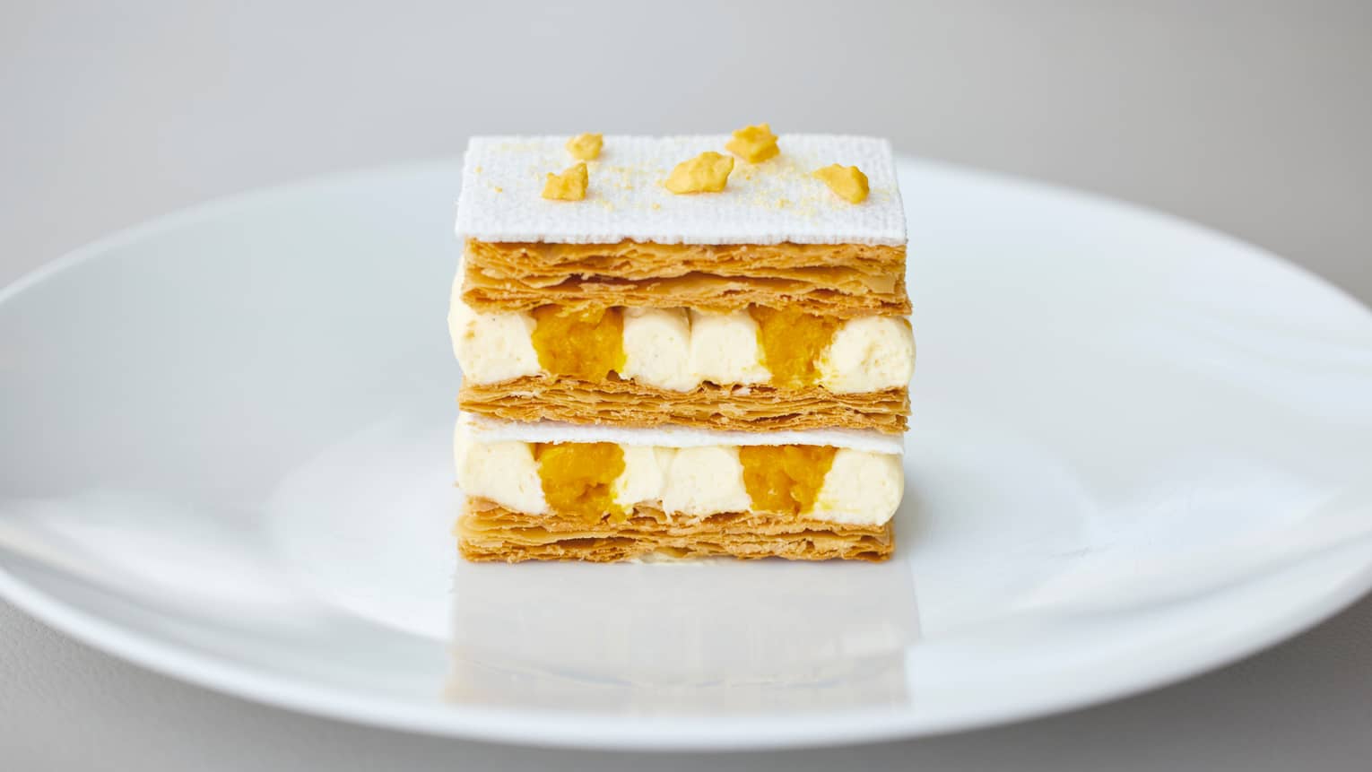 Mango and vanilla seasonal mille-feuille