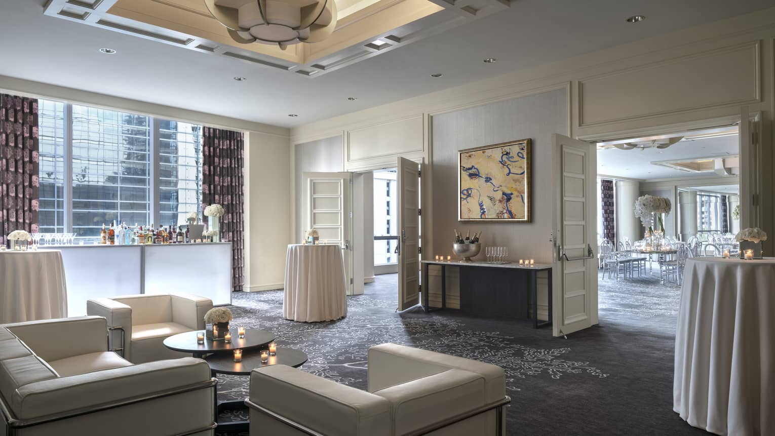 A wide view of the pre-function area