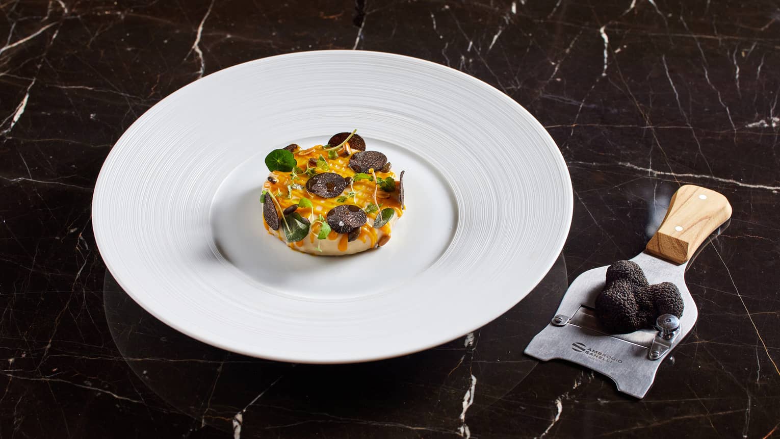 Celeriac dish with truffles