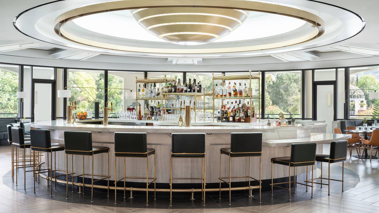 The light-filled Coin & Candor bar area