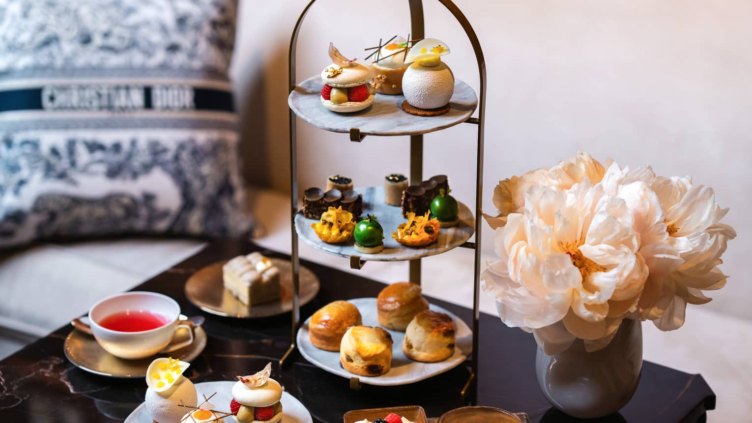 Afternoon tea set up