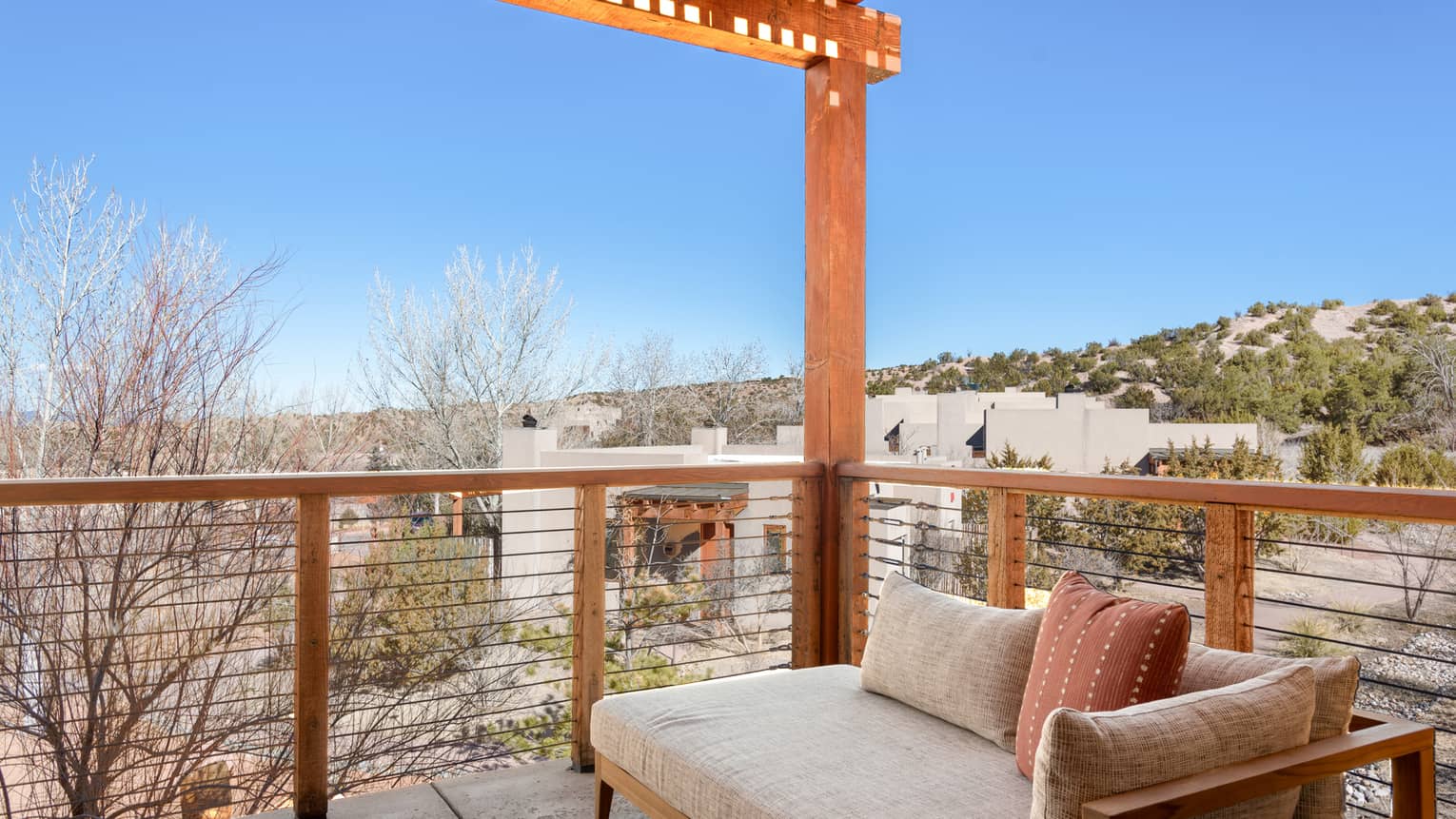 Private casita room terrace at Four Seasons Resort Santa Fe