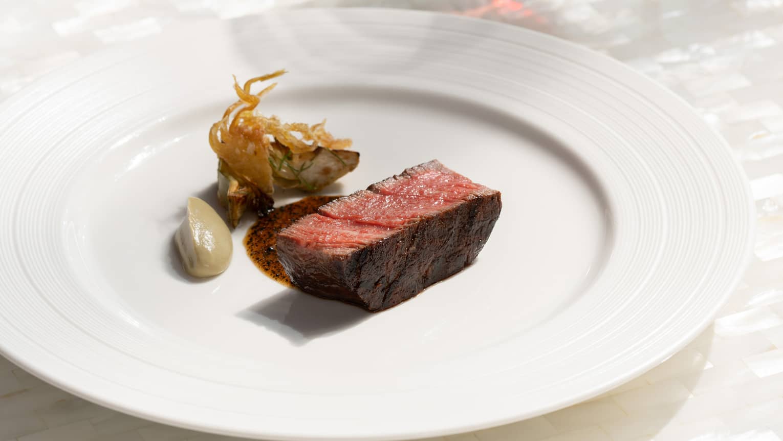 M9 Wagyu Tenderloin with Artichoke and Truffle Sauce