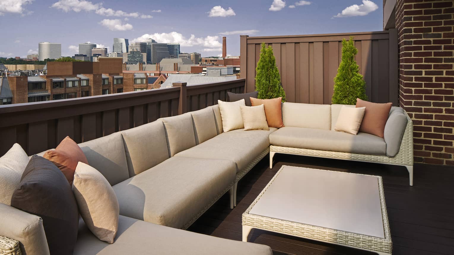 Expansive terrace with lounge seating