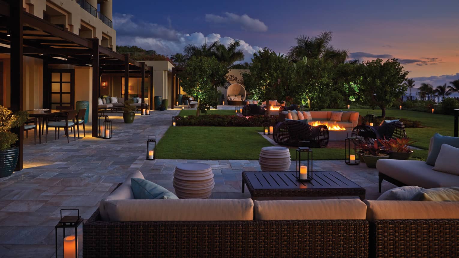 Lokelani Suite Gardens with private sitting area and view of the ocean