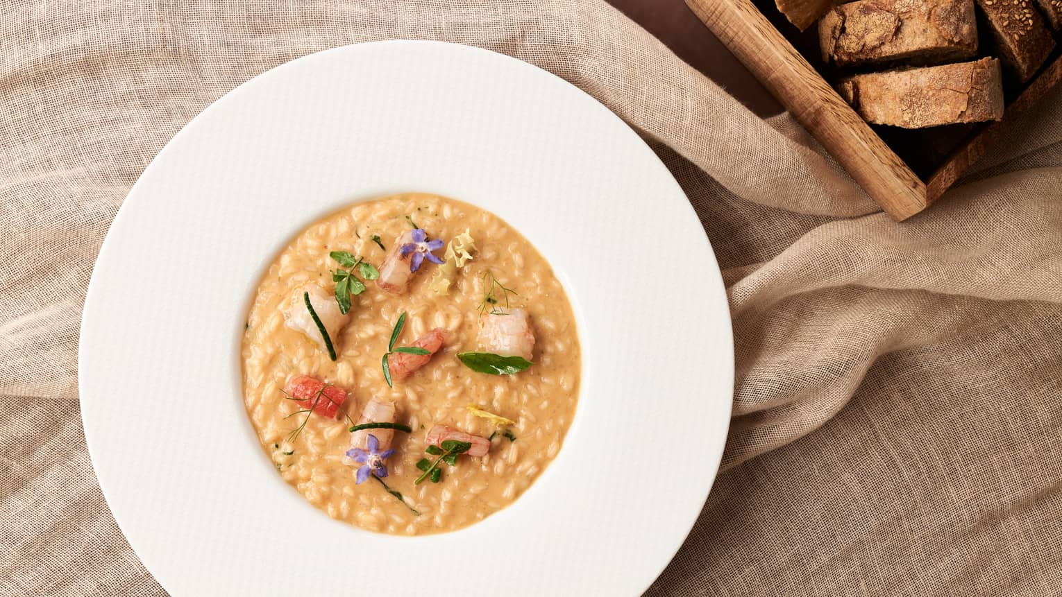 Crustaceans Risotto Carnaroli Gran Riserva and Basil
