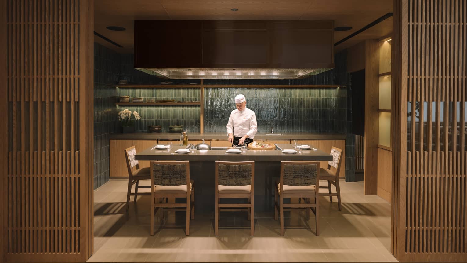 Teppanyaki room at Nobu Singapore