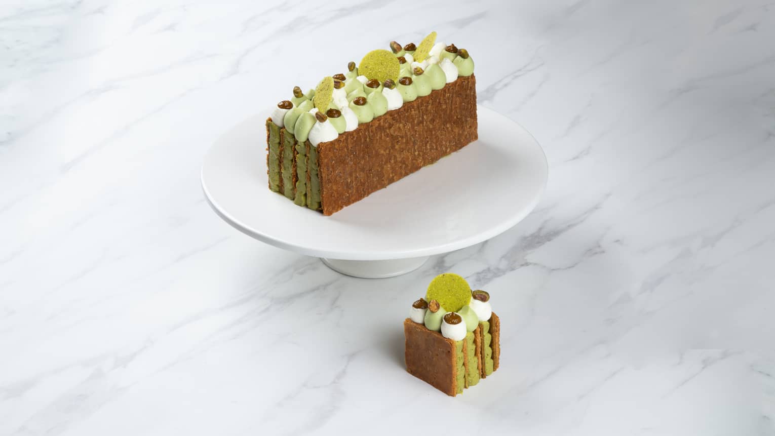 Pistachio mille-feuille