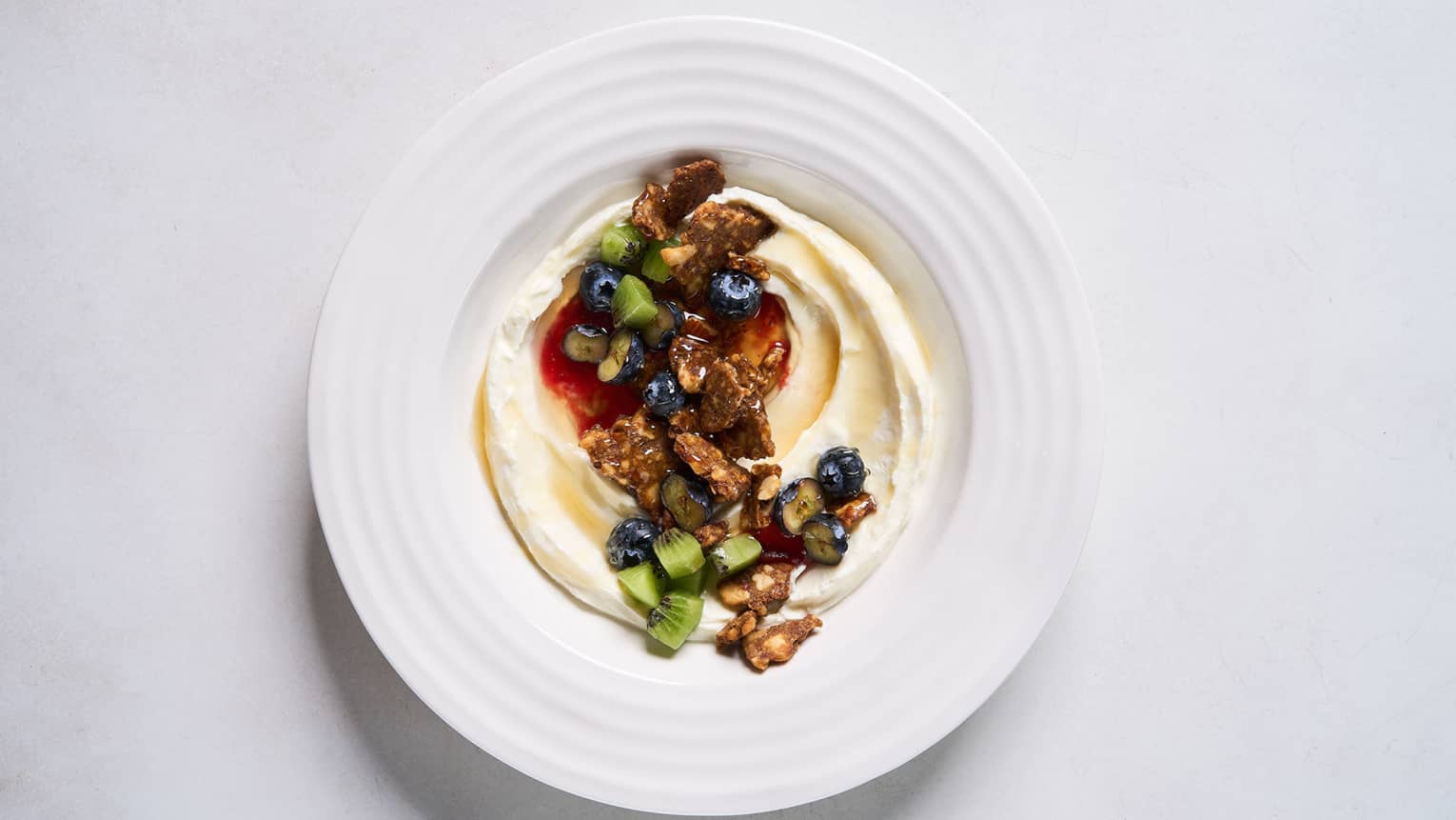 Parfait with Low-Fat Yoghurt, Seasonal Jam, Granola