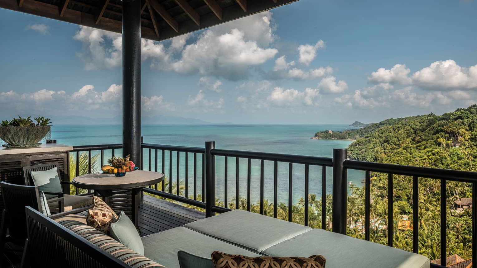 Residence terrace looking out on the Gulf of Thailand