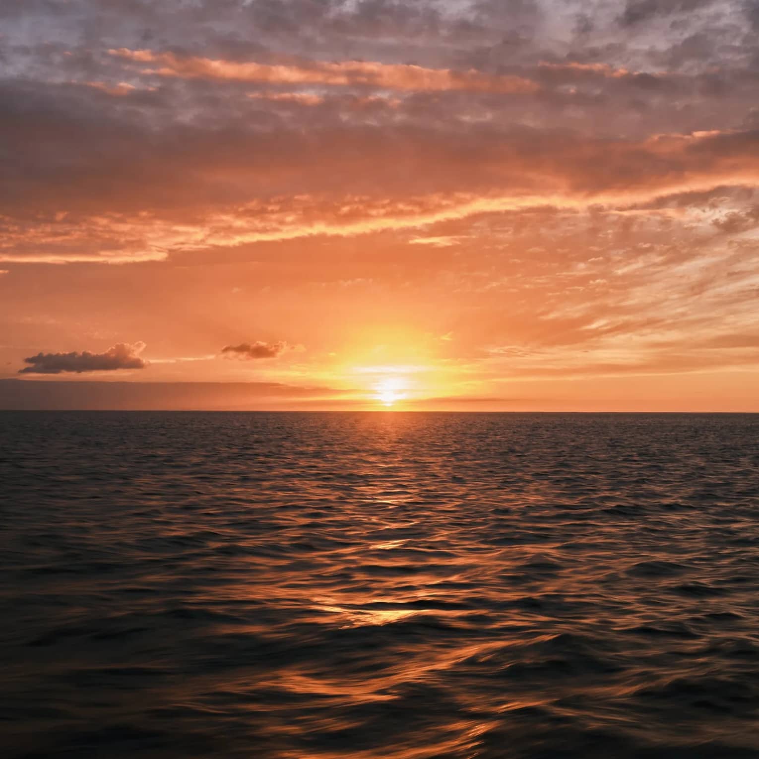 Sunset over the ocean