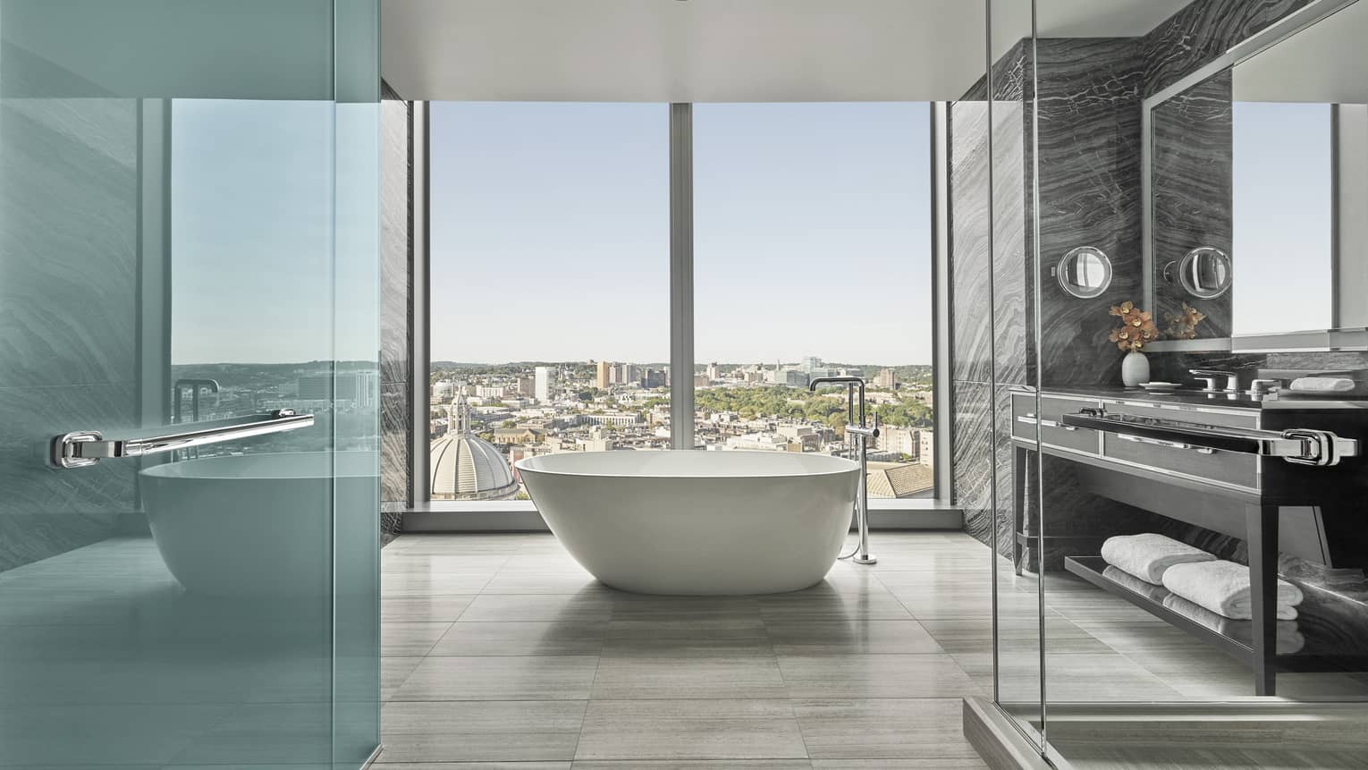 Presidential Suite bathroom at four seasons hotel boston one dalton