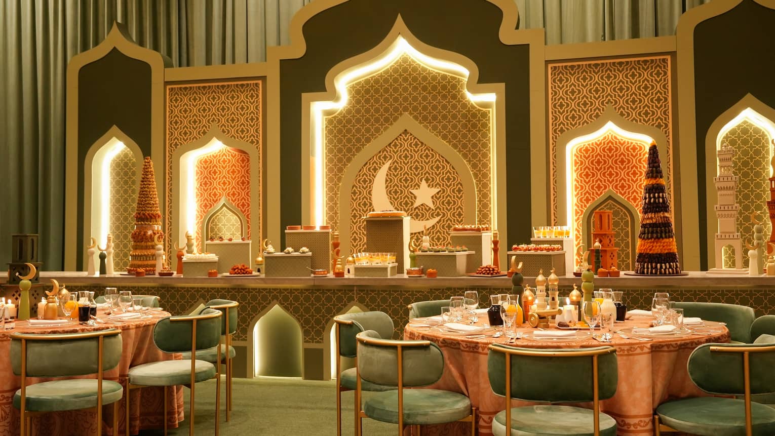 Ballroom decorated for Ramadan