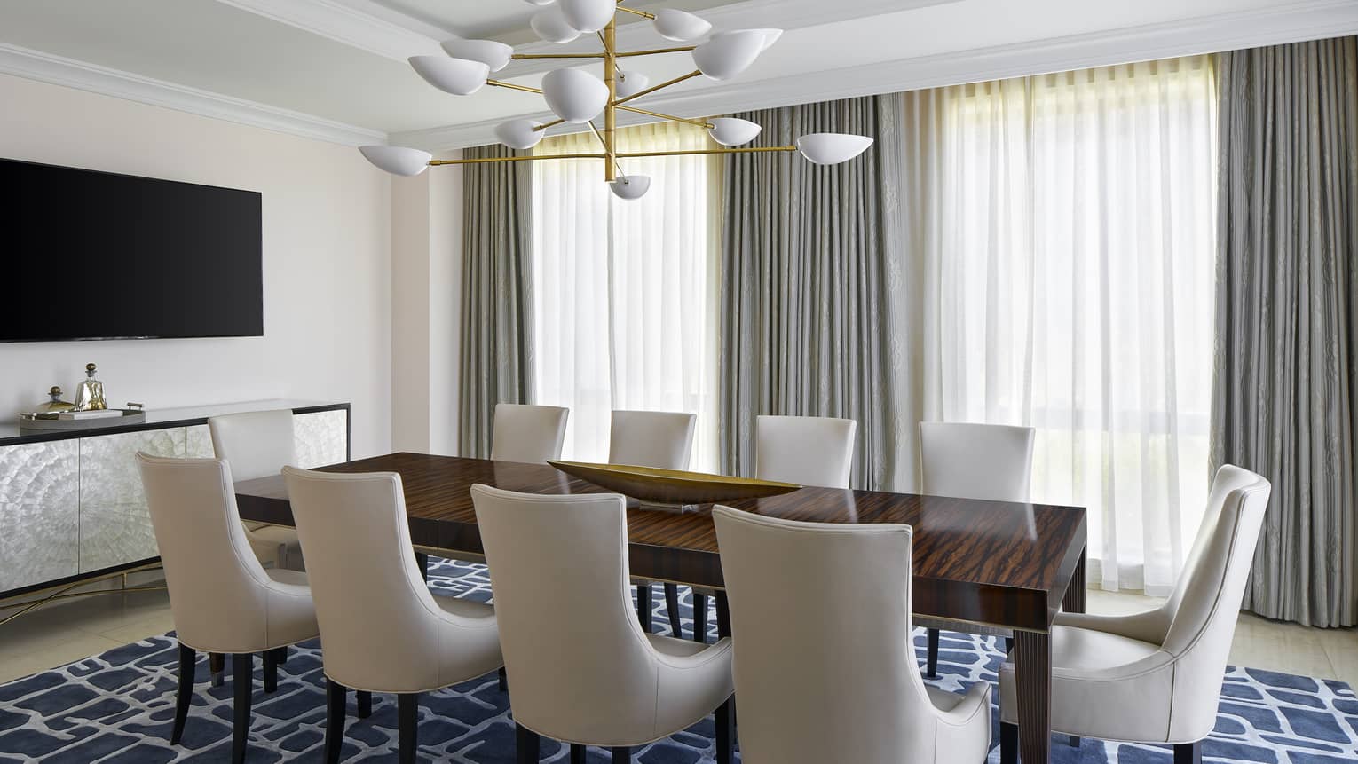 Dining table with ten seats