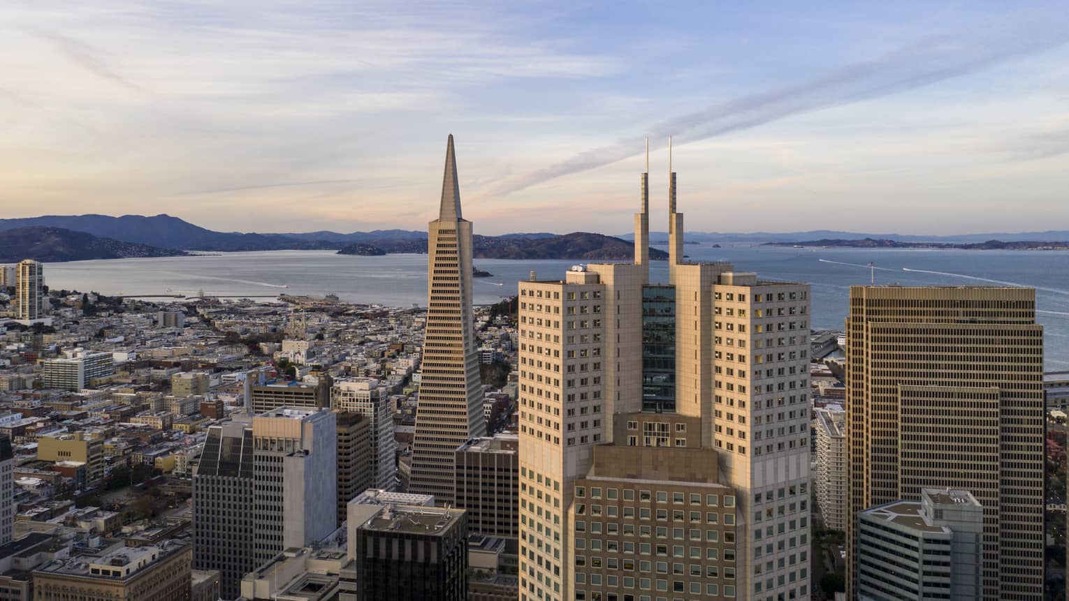 Views of San Francisco and bay in the background