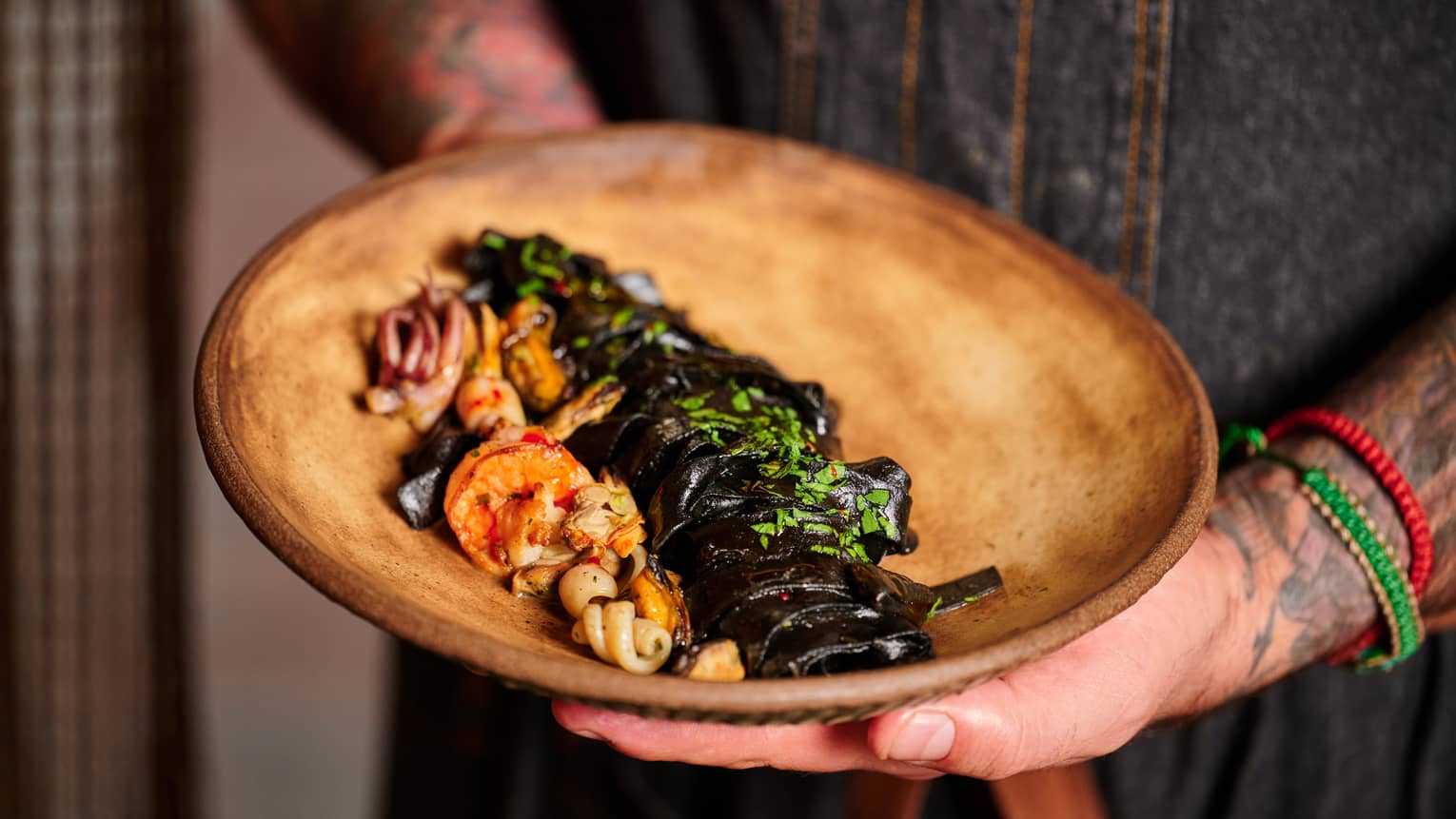 Seafood fettuccine