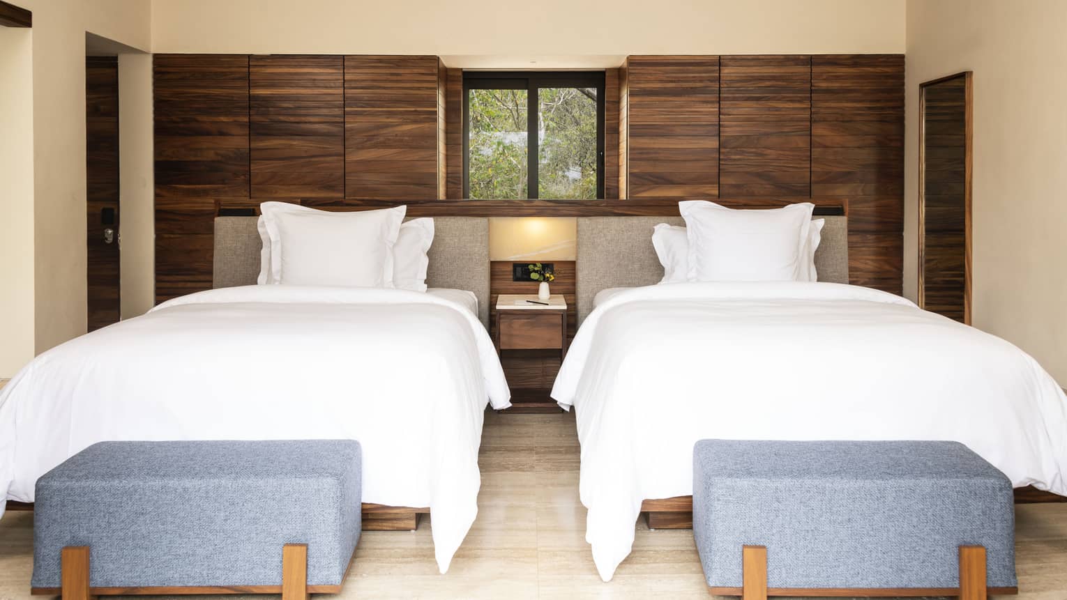 Luxury resort room with two queen beds
