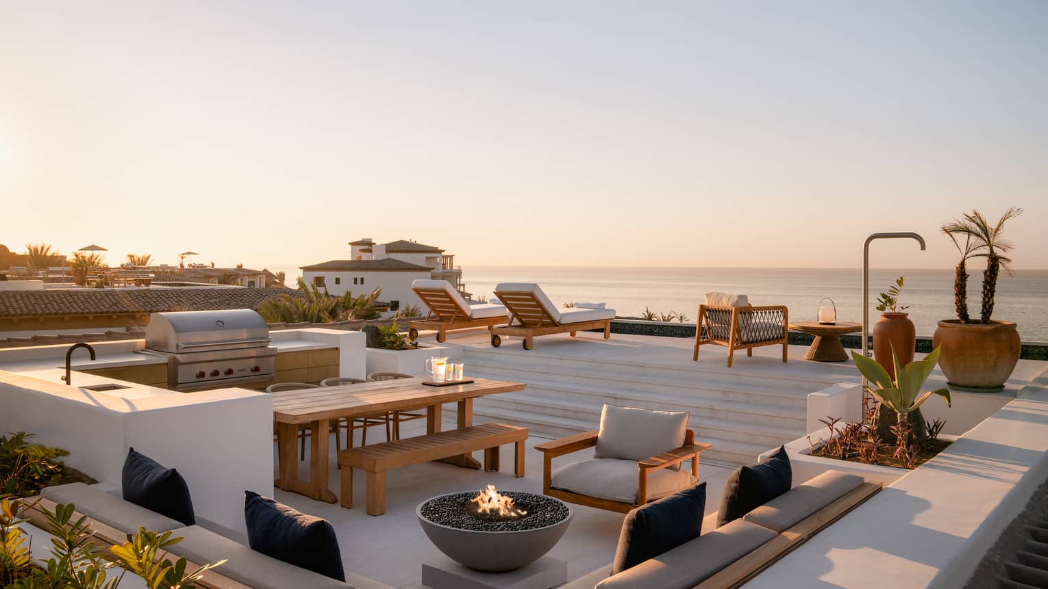 Ocean-view rooftop villa terrace at Four Seasons Resort Cabo San Lucas at Cabo Del Sol