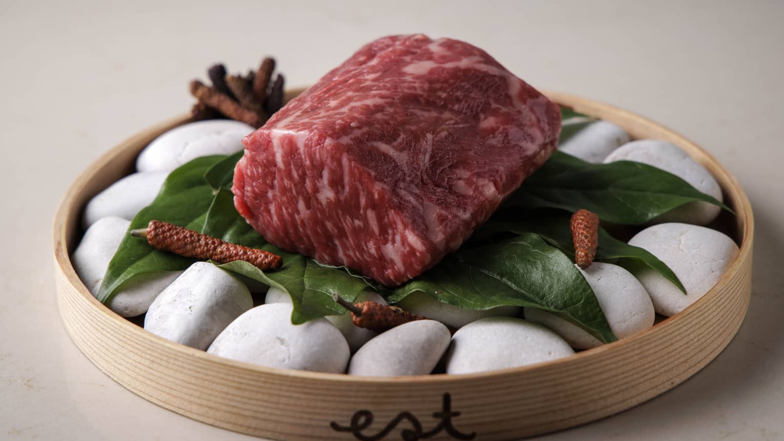 Raw piece of Wagyu Japanese beef