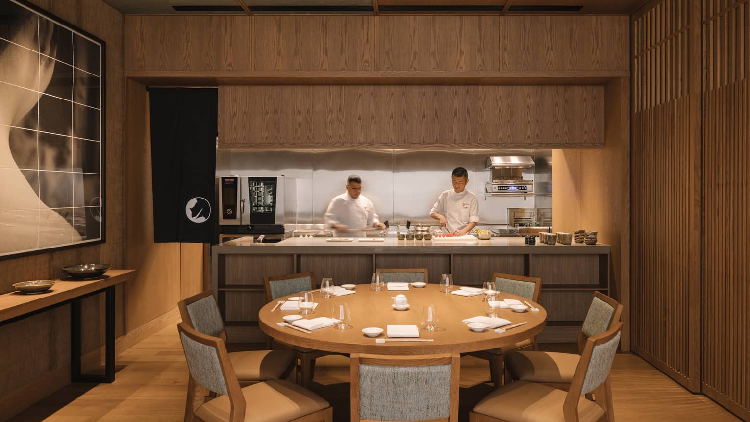 Chef's Table private dining room at Nobu Singapore
