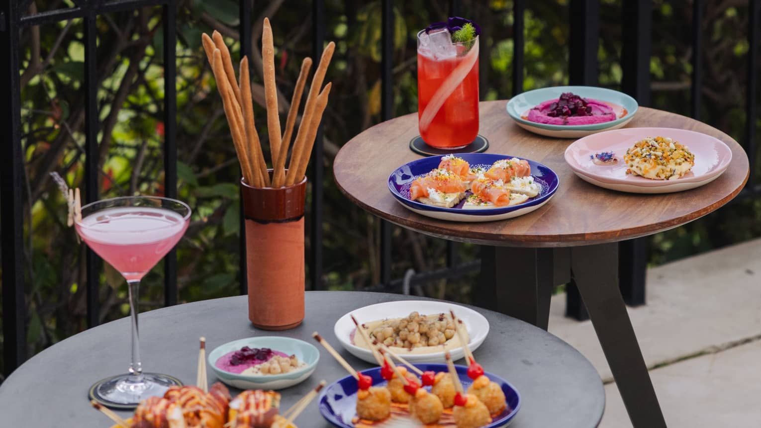 Mediterranean dishes at luxury hotel