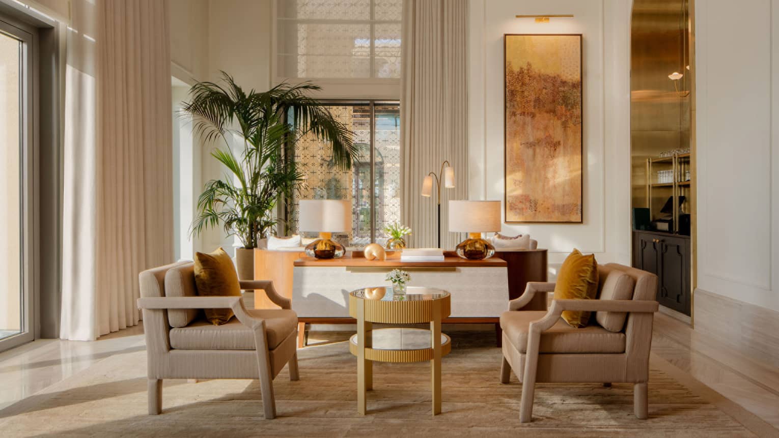 Elegant lounge seating