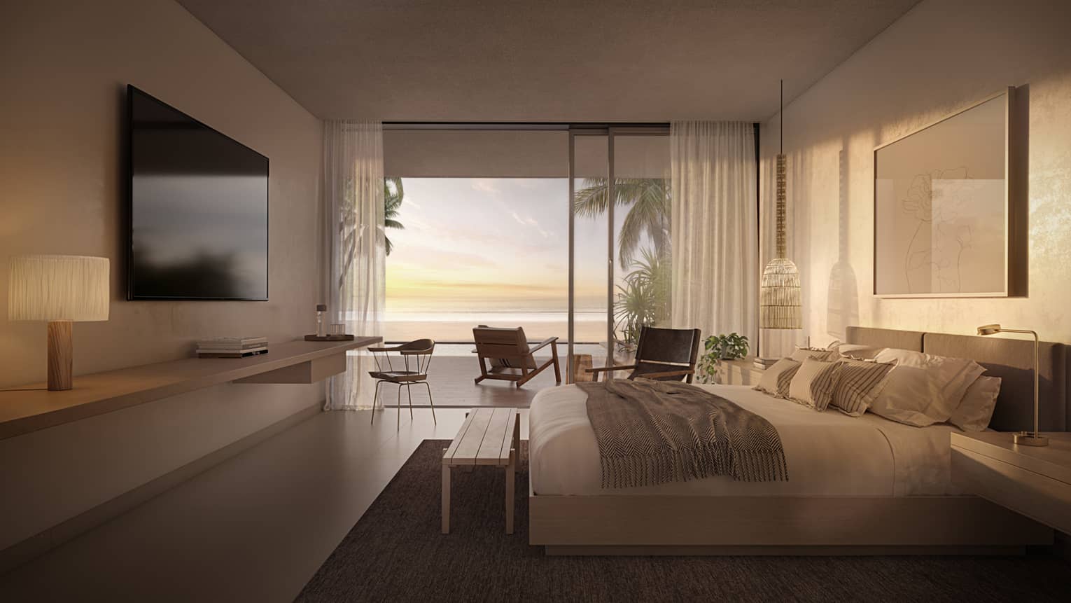 Rendering of primary bedroom