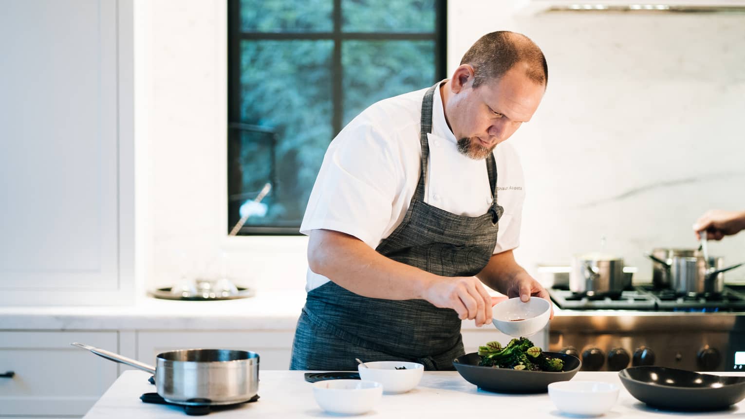 Chef in the kitchen preparing food