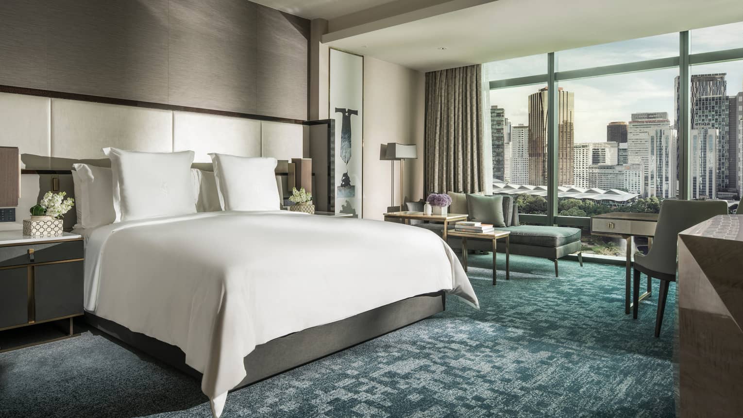 Deluxe King Park-View Room with skyline beyond the window