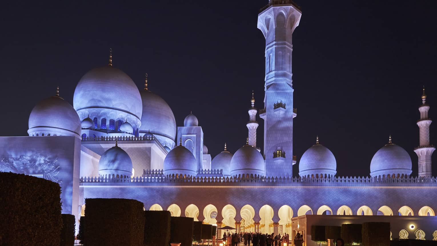 Grand Mosque at nighttime