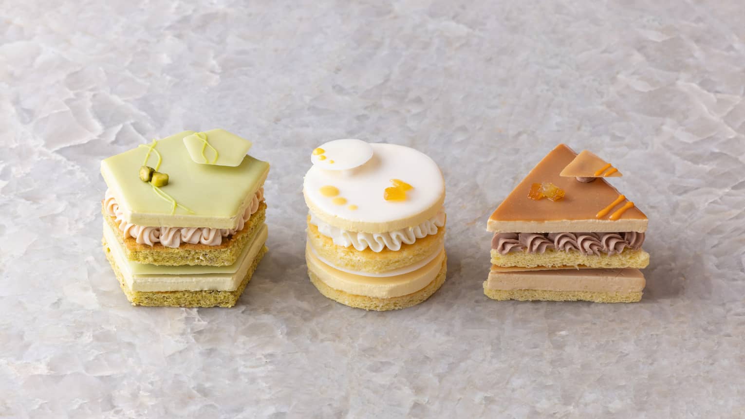 Trio of summer opera cakes