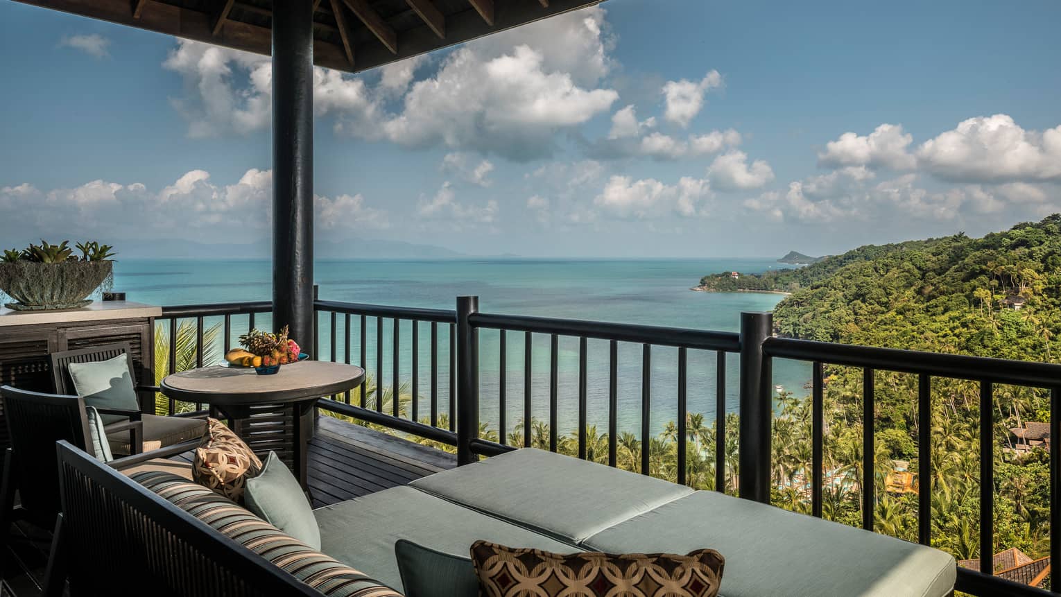 Residence terrace looking out on the Gulf of Thailand