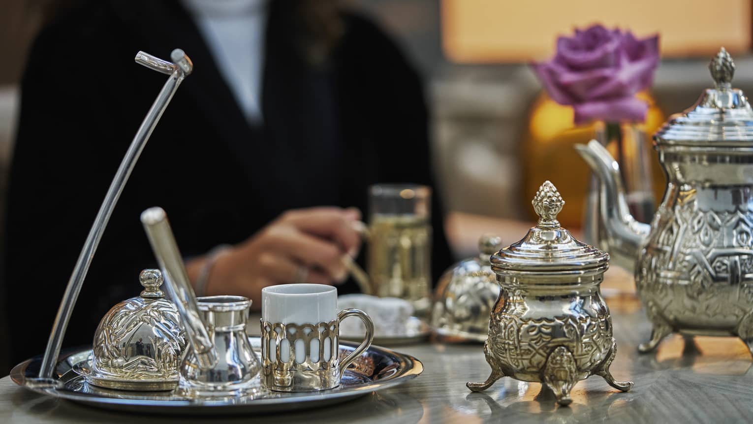 Silver Turkish coffee set