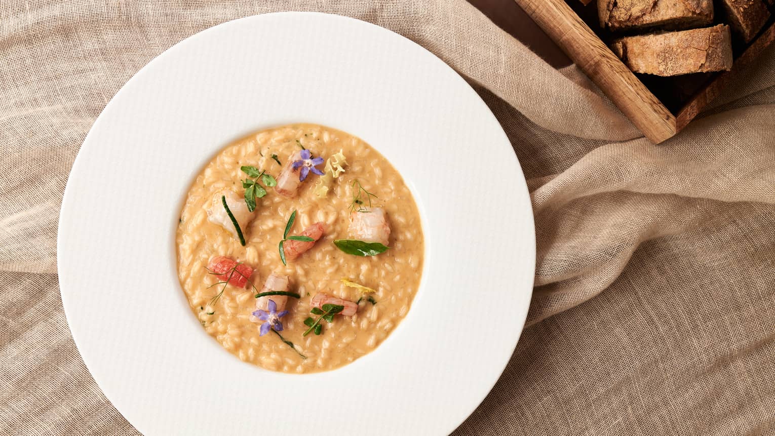 Crustaceans Risotto Carnaroli Gran Riserva and Basil