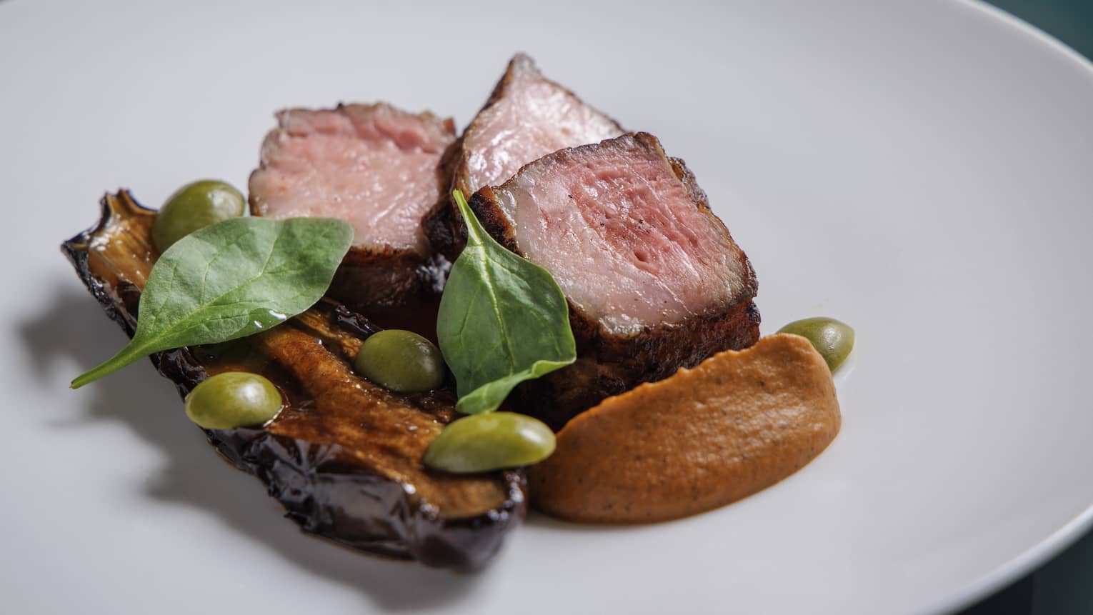 Savoury entree on simple plate