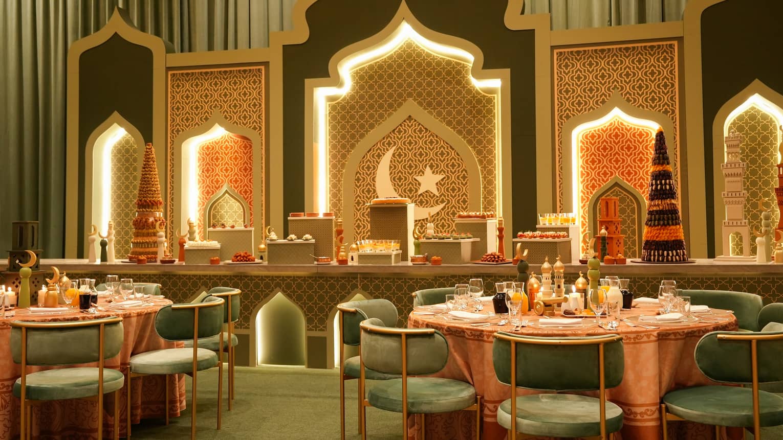 Ballroom decorated for Ramadan