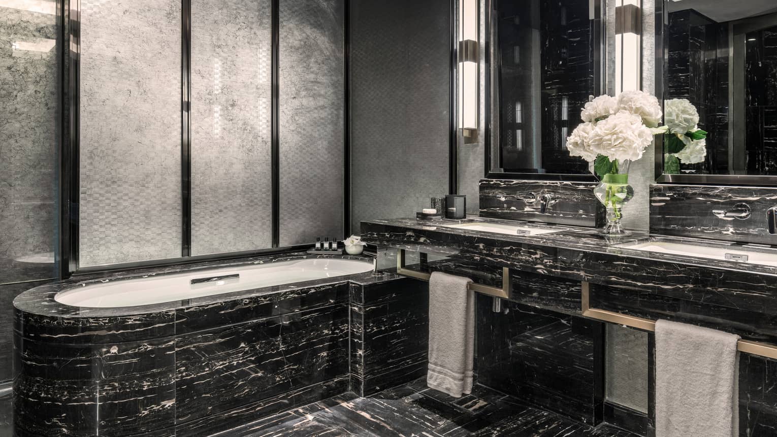 Ambassador Suite Bathroom with deep soaking tub