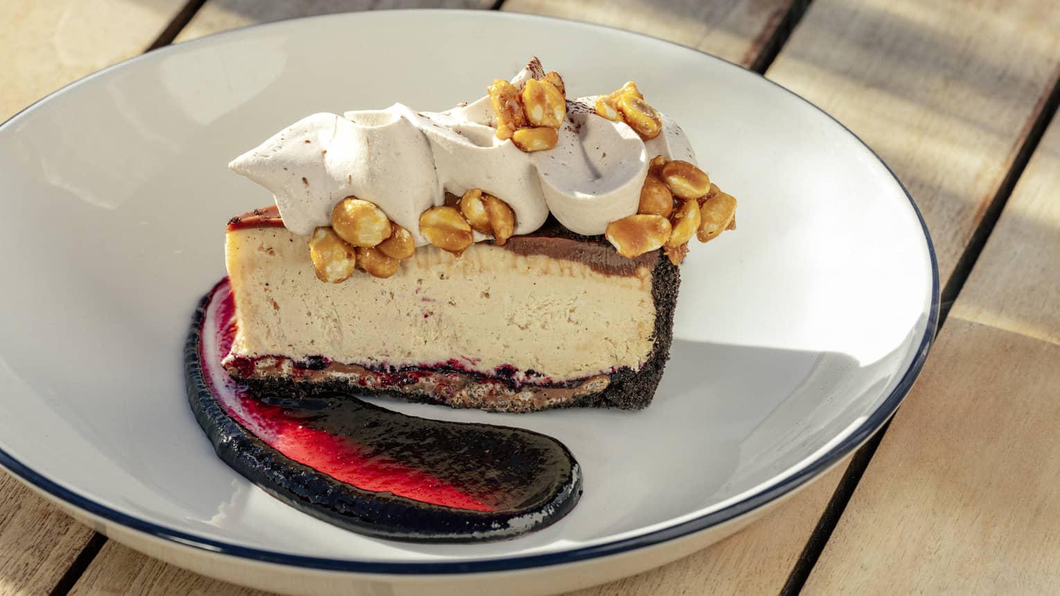 Slice of peanut butter pie