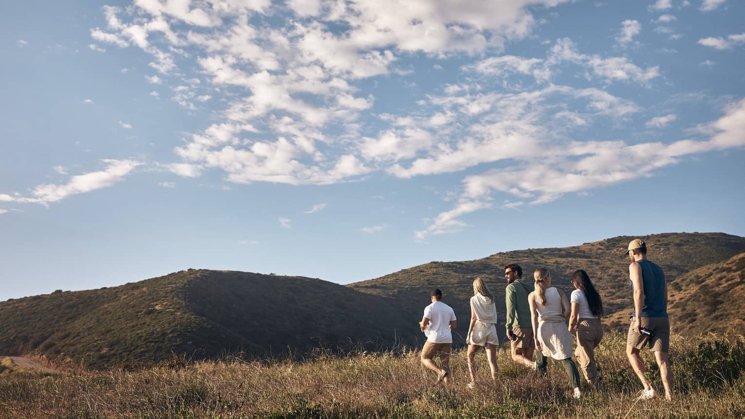 People hiking in the hills