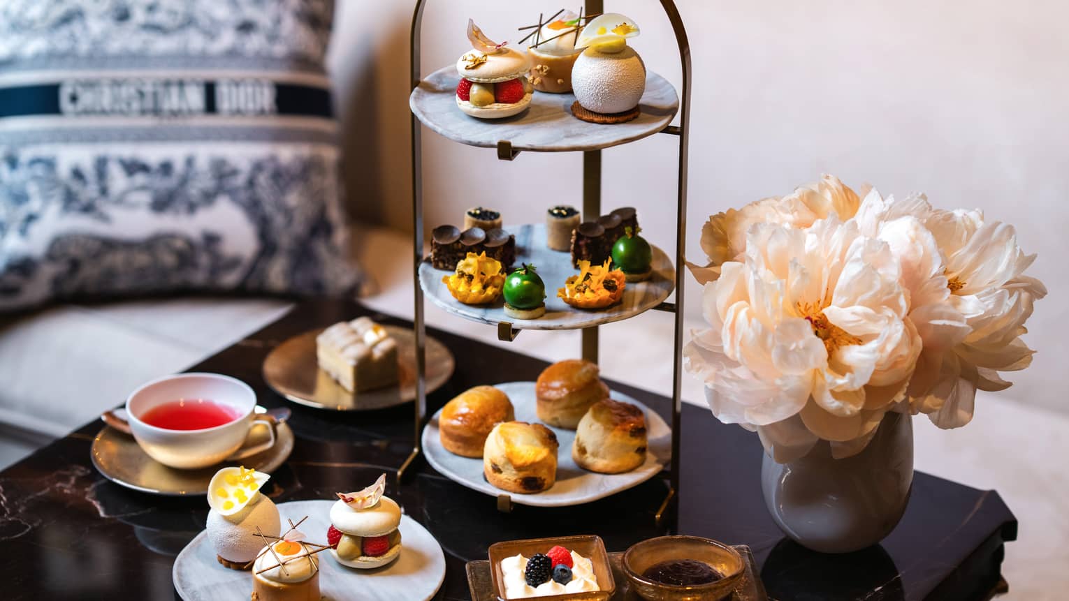 Afternoon tea set up