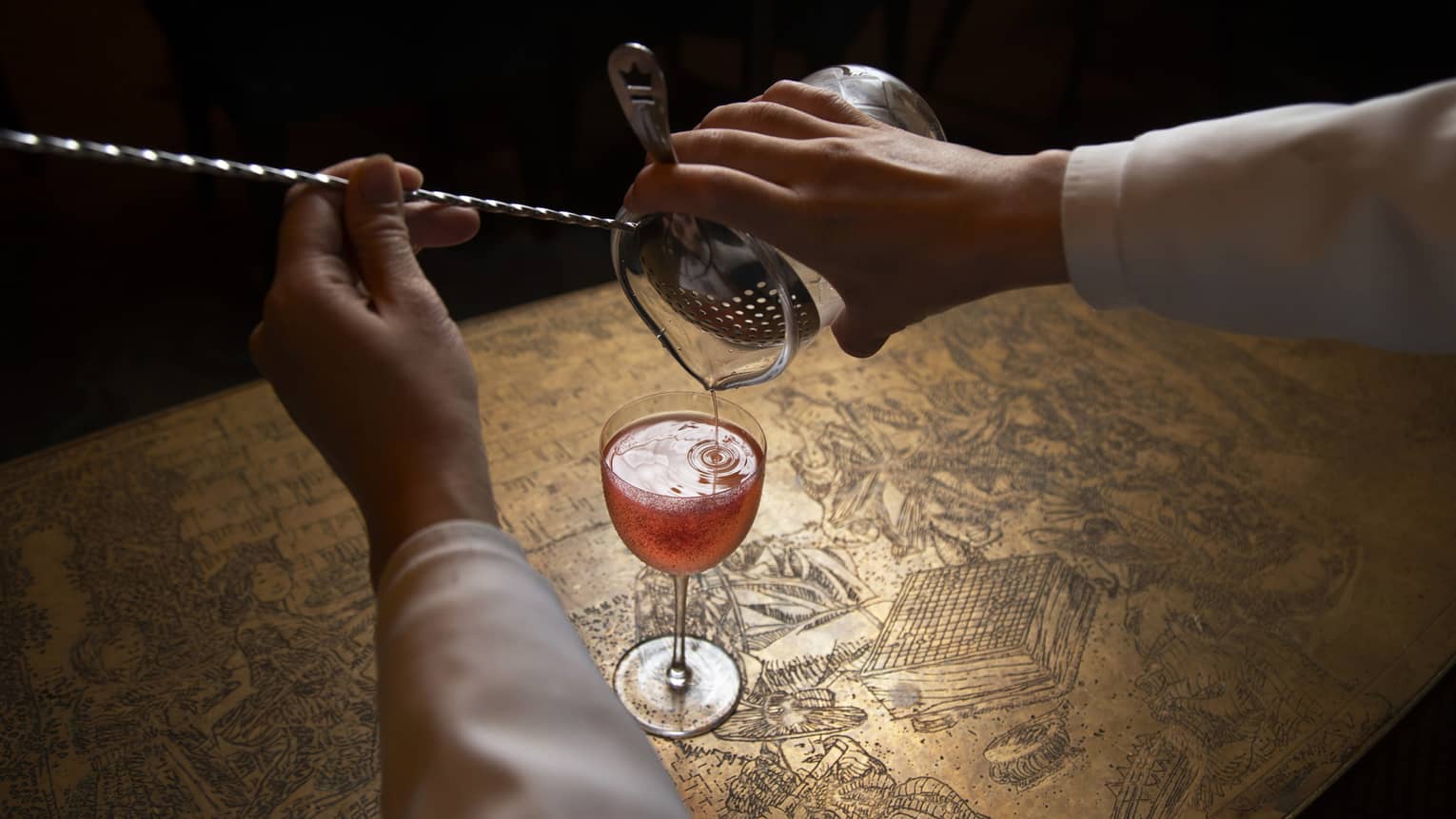 Rhubarb gimlet