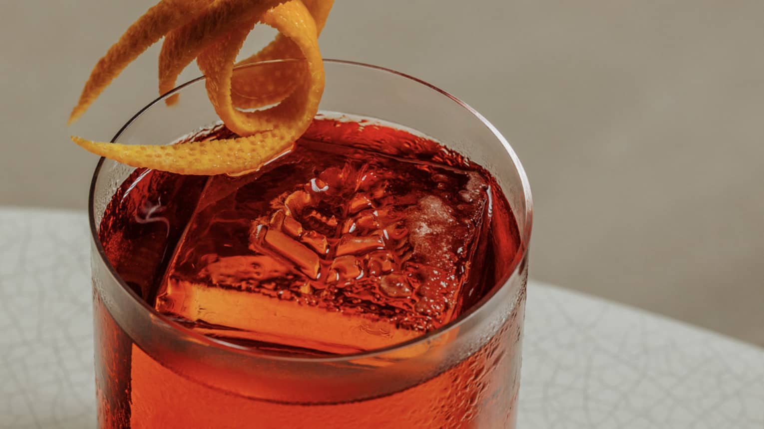 Negroni cocktail in a rocks glass
