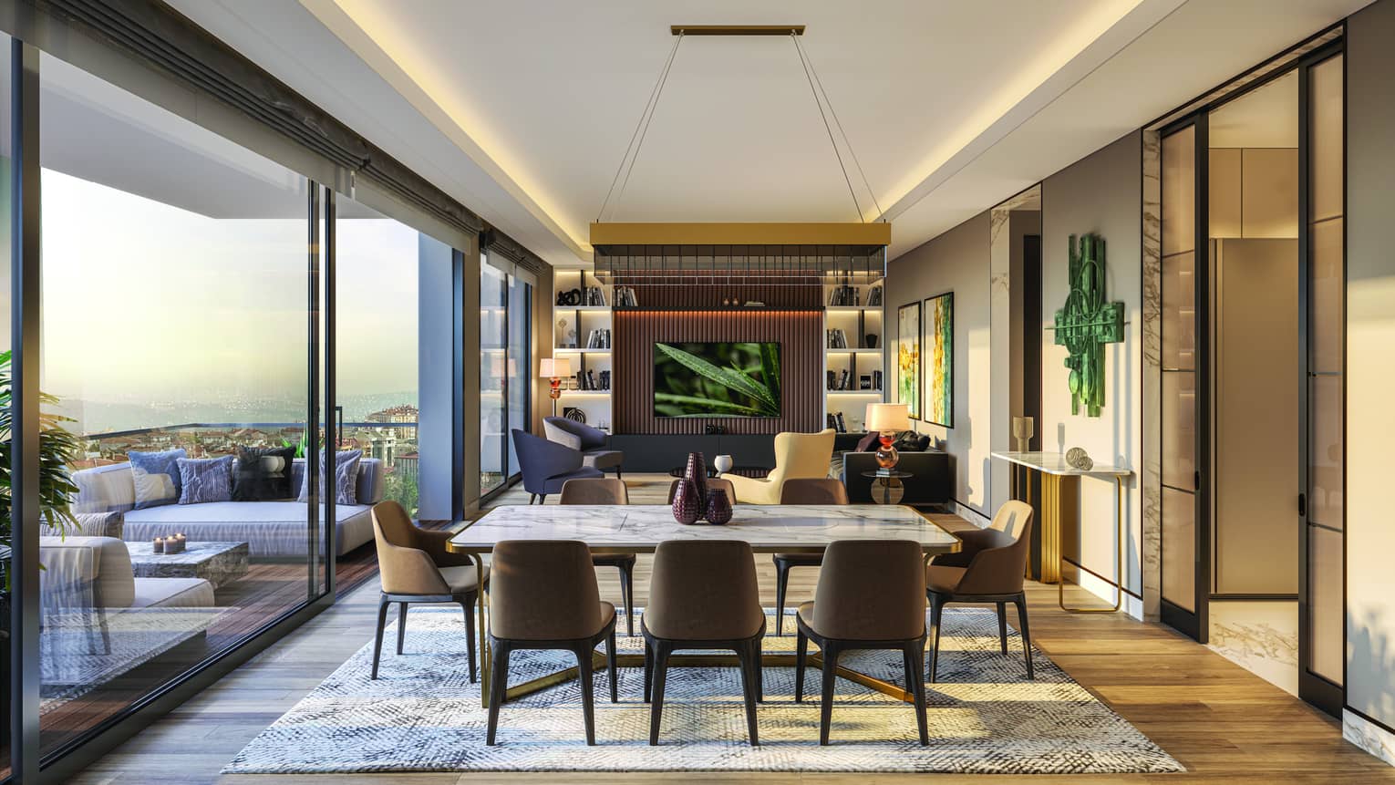 Rendering of residence interior