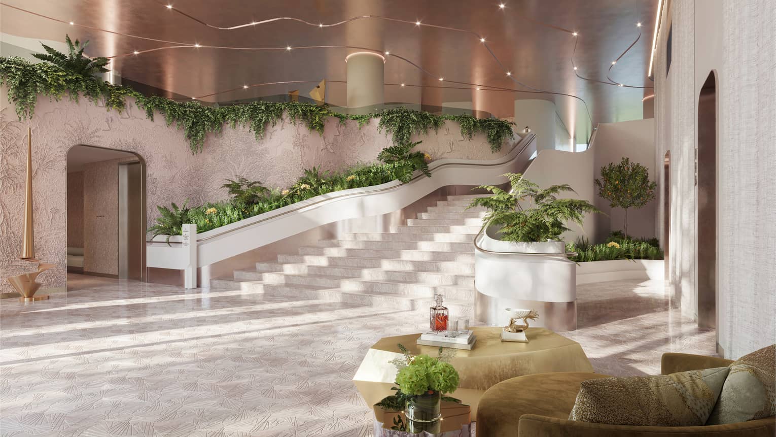 Rendering of grand lobby