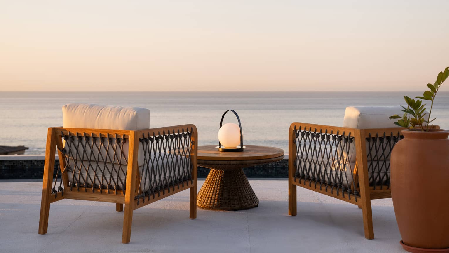 Ocean-view rooftop terrace of private villa at Four Seasons Resort Cabo San Lucas at Cabo Del Sol