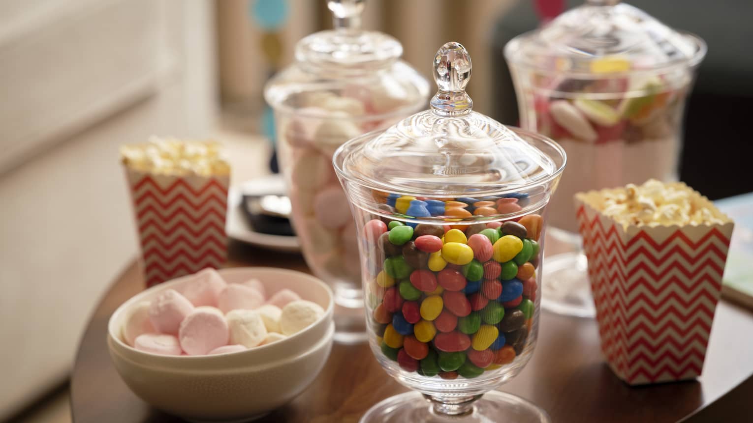 Glass jar full of M