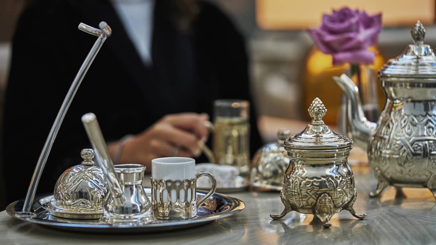 Silver Turkish coffee set