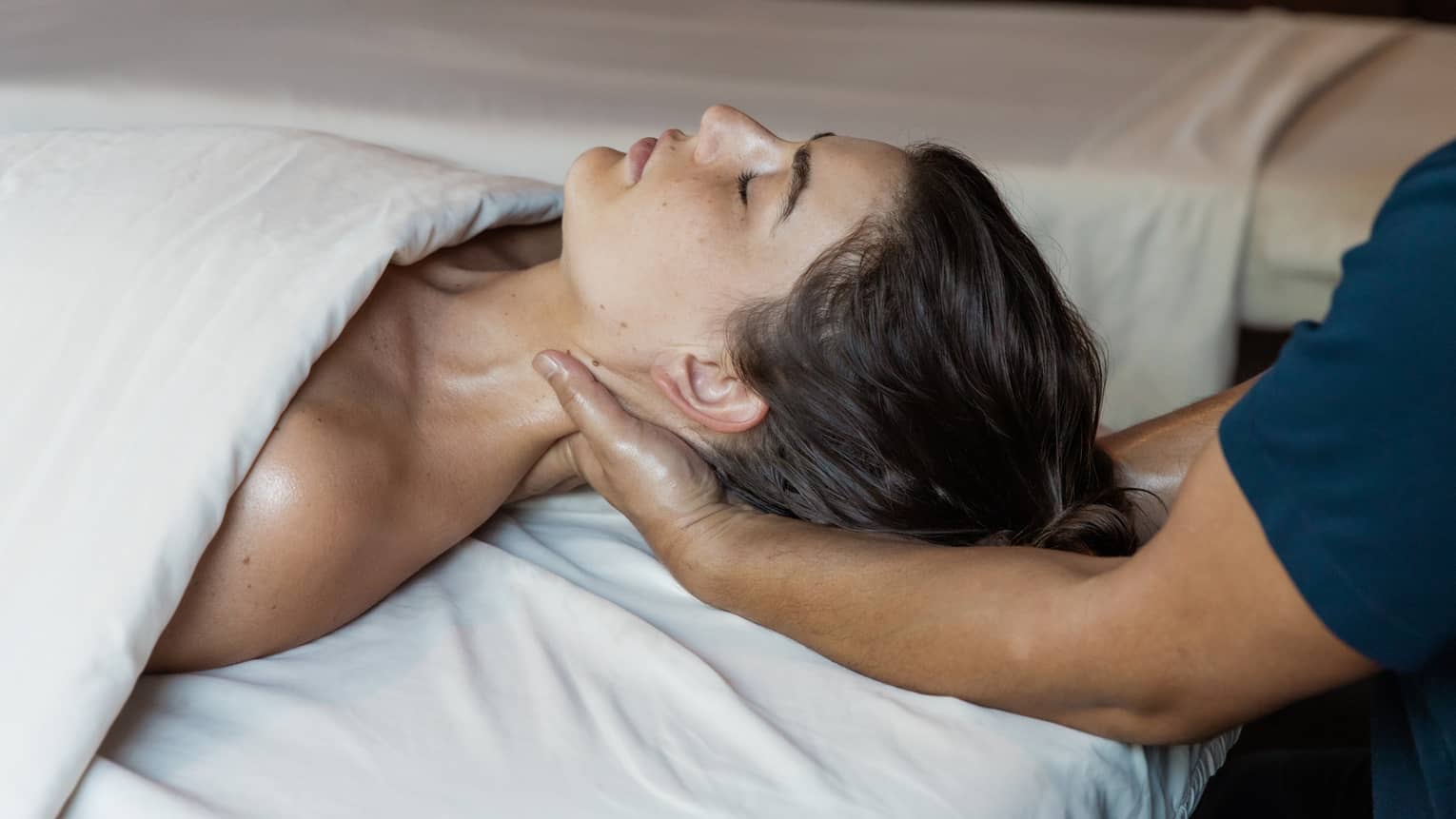 Woman gets a spa treatment