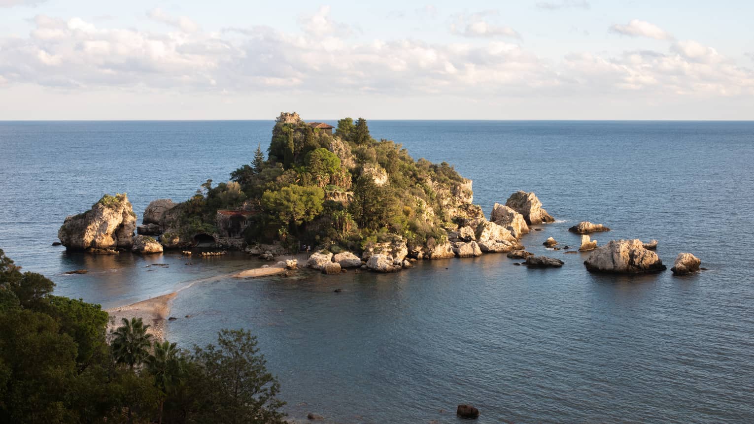 Isola Bella, a landmark on the coast of Taormina, Sicily