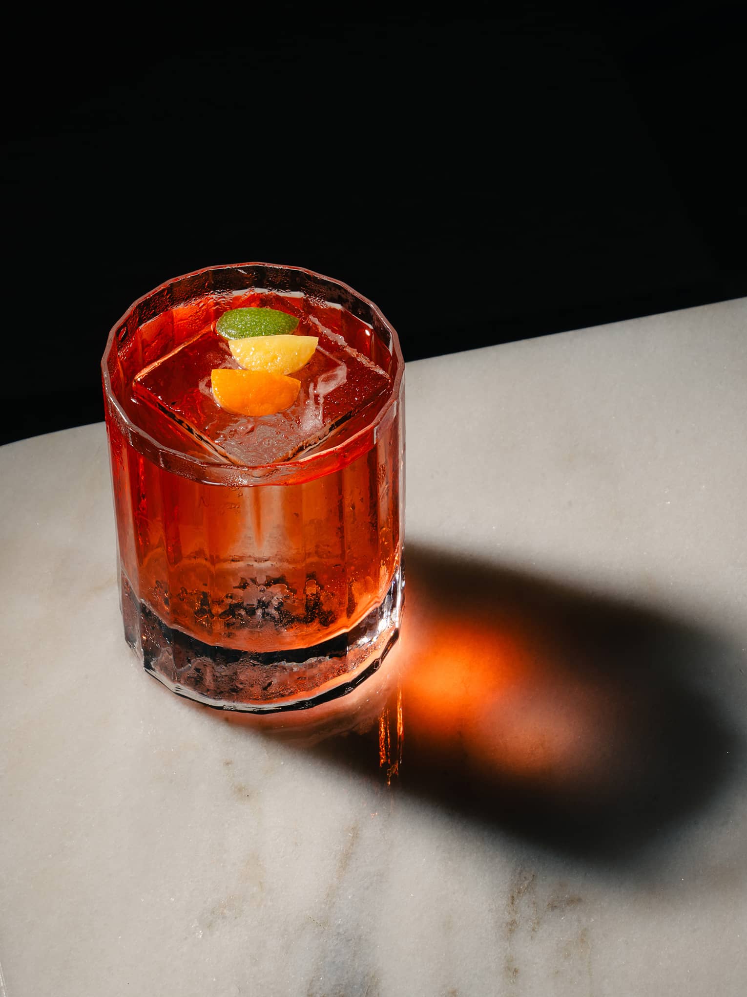 Gin-based cocktail in a rocks glass